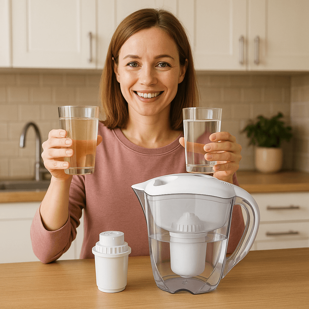 BlissfulHome AquaGuard™ Alkaline Water Filter Jug + 4 Filters Included
