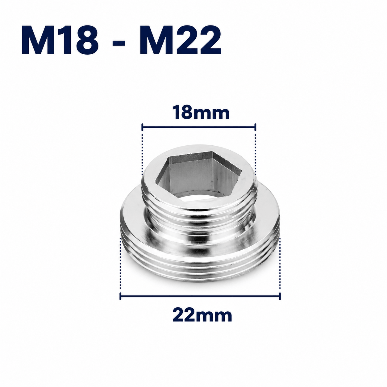 M18 - M22 Short Adapter