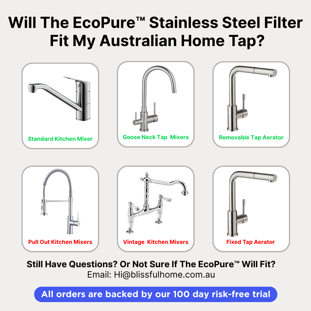 EcoPure™ The Permanent Stainless Steel Upgrade for Cleaner Tap Water