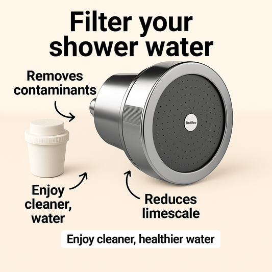 BlissfulHome PureFlow™ Filtered Shower Head + 5 Filters Included