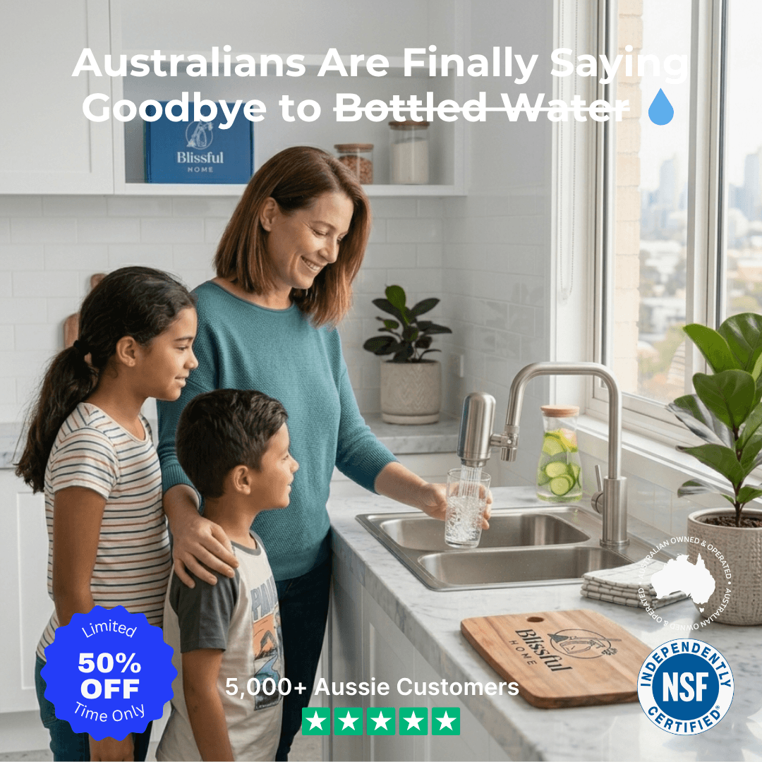 EcoPure™ Stainless Steel Tap Water Filter + 5 Free Filters