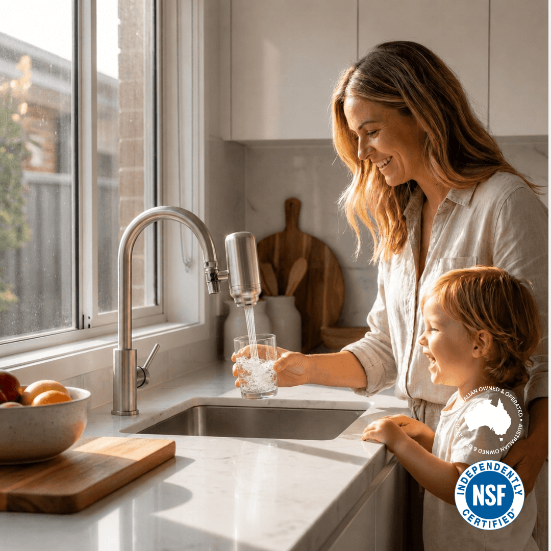 EcoPure™ Stainless Steel Tap Water Filter + 5 Free Filters